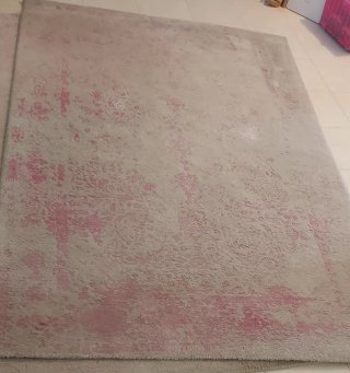 2 grandi tappeti 230x160 cm beige e rosa