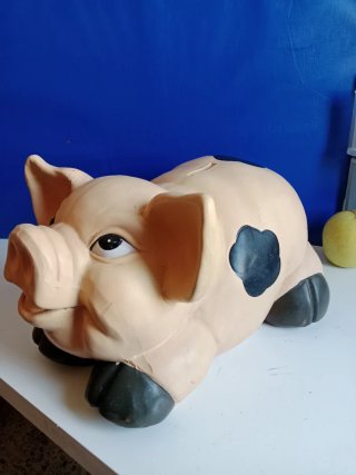 HUCHA CERDO GIGANTE . CERÁMICA