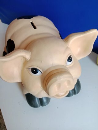 HUCHA CERDO GIGANTE . CERÁMICA