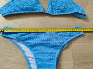 Bikini azul texturizado