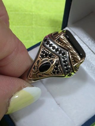 Anillo Plata Ley y Oro 18kl Antiguo Prada