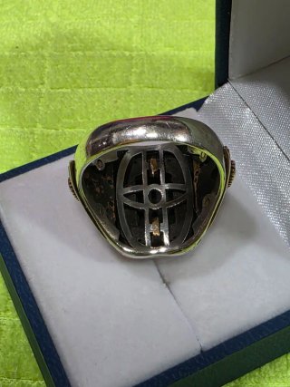 Anillo Plata Ley y Oro 18kl Antiguo Prada