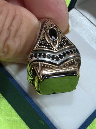 Anillo Plata Ley y Oro 18kl Antiguo Prada