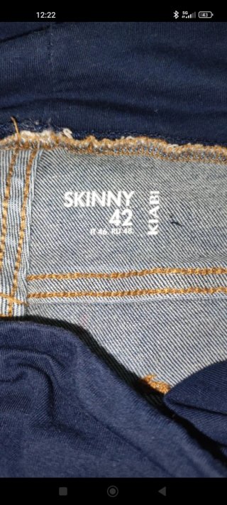 Pantalón vaquero premamá azul