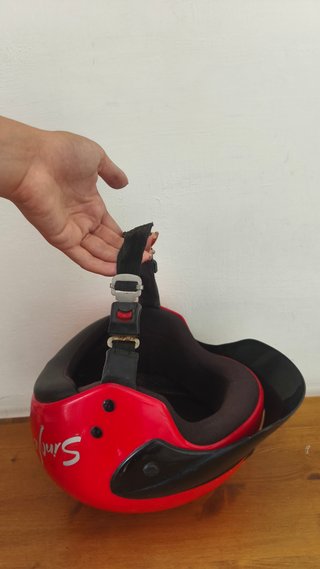 Casco NZI rosso scooter visiera nera