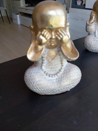 3 Budas Decorativos Dorados