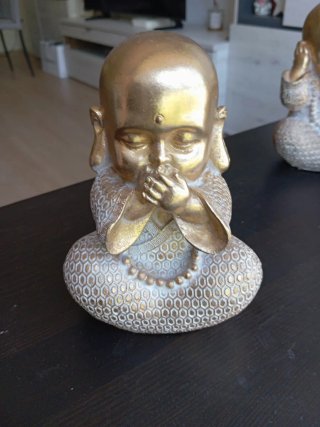 3 Budas Decorativos Dorados