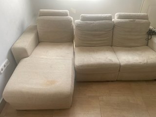 Divano modulare beige 3 posti. Misure approssimative
