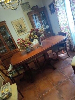 Mesa comedor extensible madera