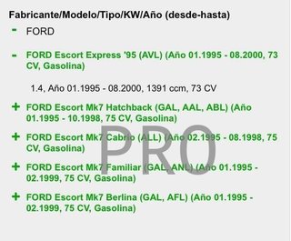 Kit embrague ford escort mk7 nuevo