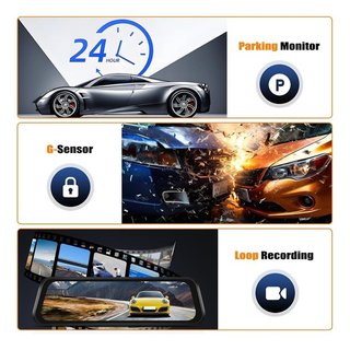 Retrovisor 9.66 plg Dash Cam 4K NUEVO