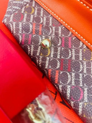Bolso Carolina Herrera Marrón y Naranja