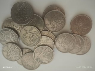 18 Monedas 5 Pesetas 1957