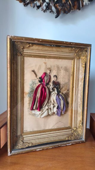 Cuadro moda siglo XIX tableau habillé