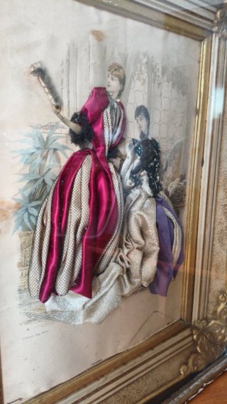 Cuadro moda siglo XIX tableau habillé