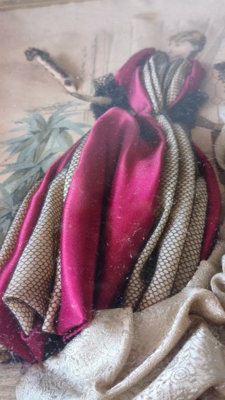 Cuadro moda siglo XIX tableau habillé