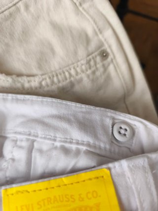 Pantalón corto vaquero Levi's blanco T.16 años
