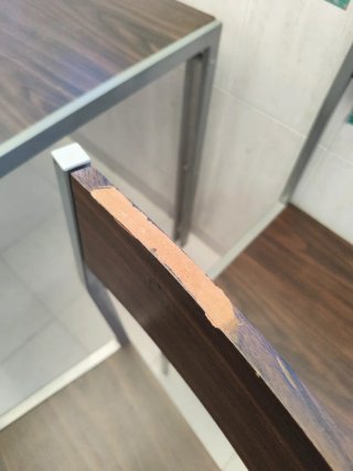 Mesa madera y metal + 4 sillas