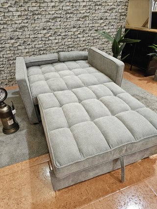 Sofá cama relax gris tela