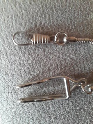 Cadena para reloj de bolsillo plateada