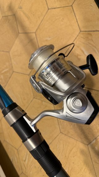 Caña de pesca Caperlan Surf 420 + carrete Bauxit-1