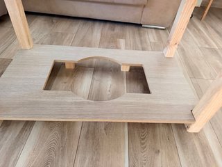 Mesa Camilla Madera y Cristal 120x70cm