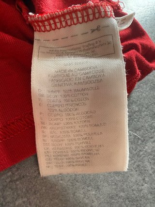 Camiseta Adidas Logo Grande Talla XL Roja