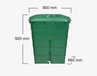 Depósito verde con tapa
