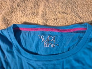 Camiseta gato surf time azul Talla M
