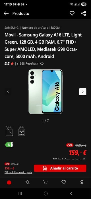 Samsung Galaxy A16 LTE Verde 128GB