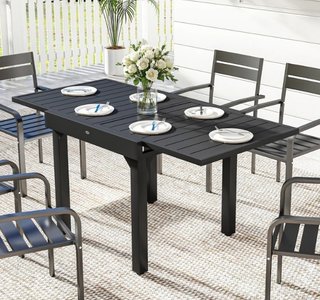 Mesa Comedor Exterior Extensible Gris