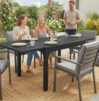 Mesa Comedor Exterior Extensible Gris