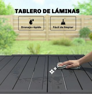 Mesa Comedor Exterior Extensible Gris