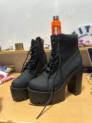 Botines de tacón negros Talla 37/38