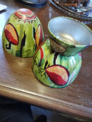 Scatola Pasqua Uovo Latta Decorata