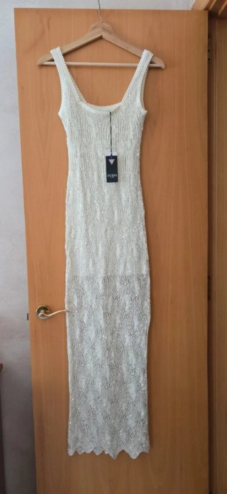 Vestido largo de punto GUESS con lentejuelas (Nuev