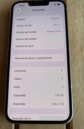iPhone 13 PRO. Colore argento.