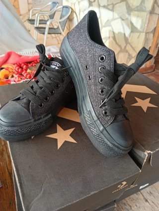 Zapatillas Converse Negras Brillantes Unisex
