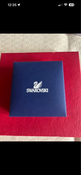 Pasador de corbata Swarovski negro y plata