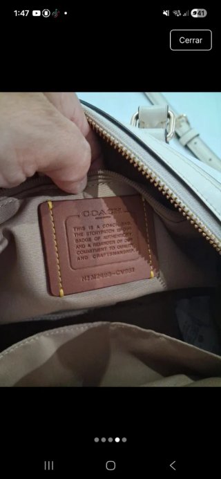 Bolso Coach Beige Monogram
