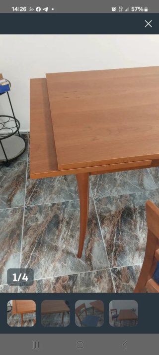 Mesa comedor y 6 sillas madera