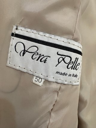Giacca Biker in Vera Pelle vissuta Vintage Bianca