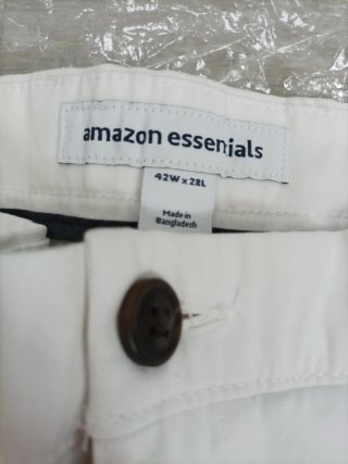 Pantalón Chino Elástico Blanco Talla 42