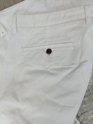 Pantalón Chino Elástico Blanco Talla 42