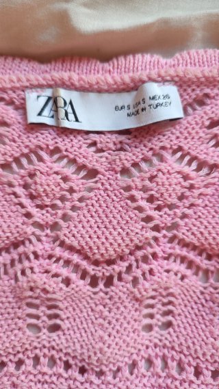 Cardigan Zara Rosa Bebé Talla S
