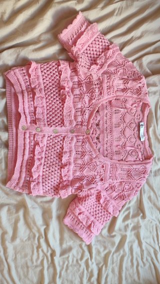 Cardigan Zara Rosa Bebé Talla S