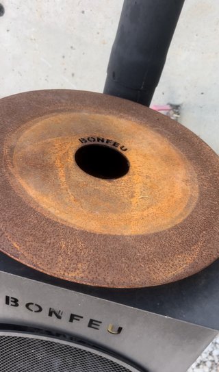 Chimenea / Barbacoa Negra BONFEU Exterior/Interior