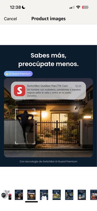 SwitchBot 3K Outdoor WiFi Surveillance Camera, AI