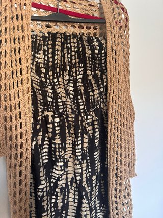 Conjunto mujer beige y negro