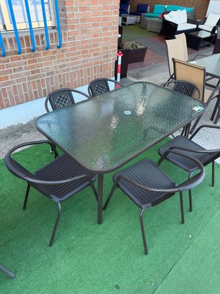 Mesa y 6 Sillas Comedor Terraza